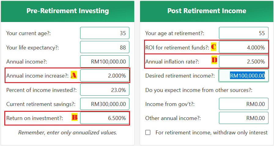 Retirement Calculator